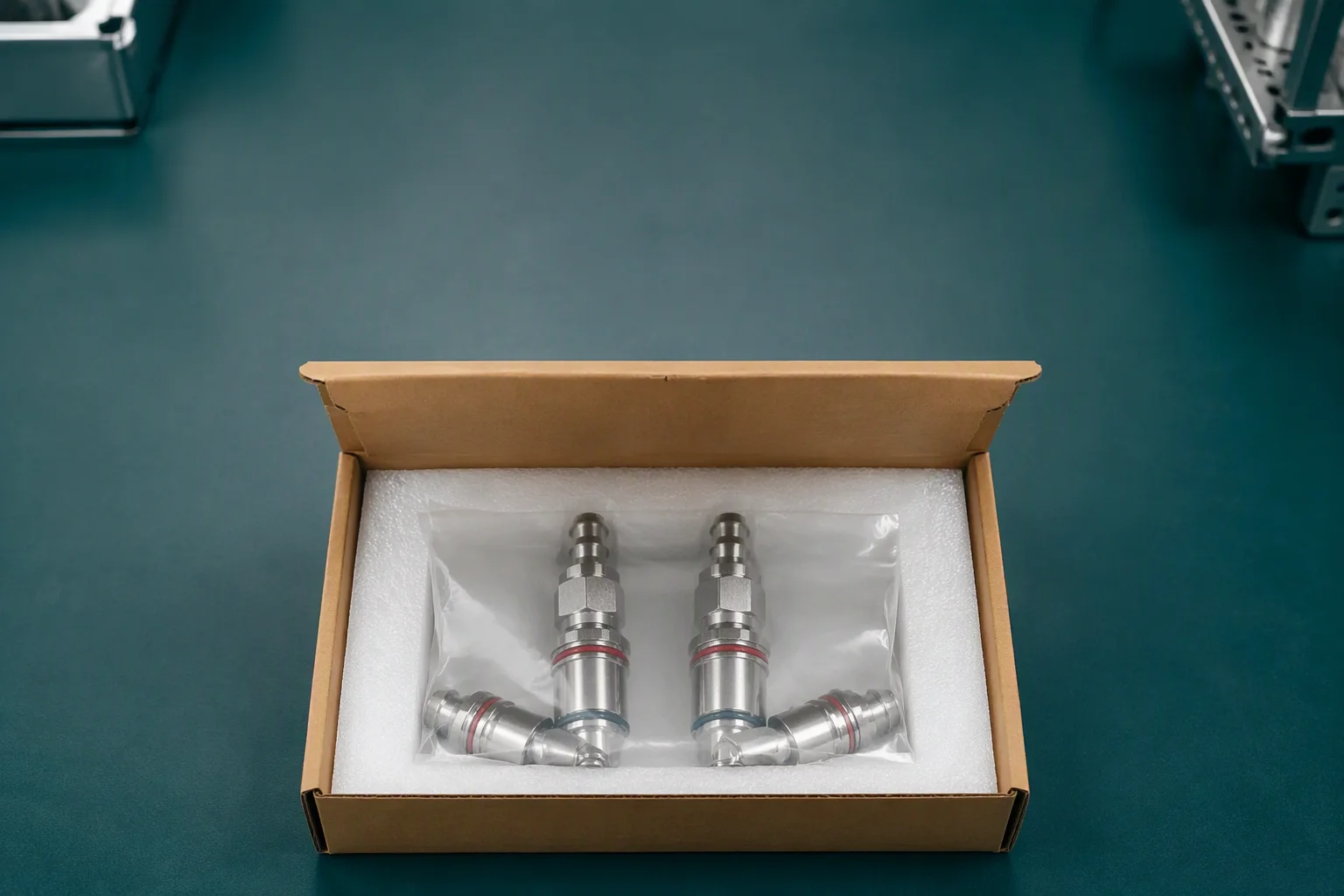 Packing station where tested UQD sets are bagged with their batch report
