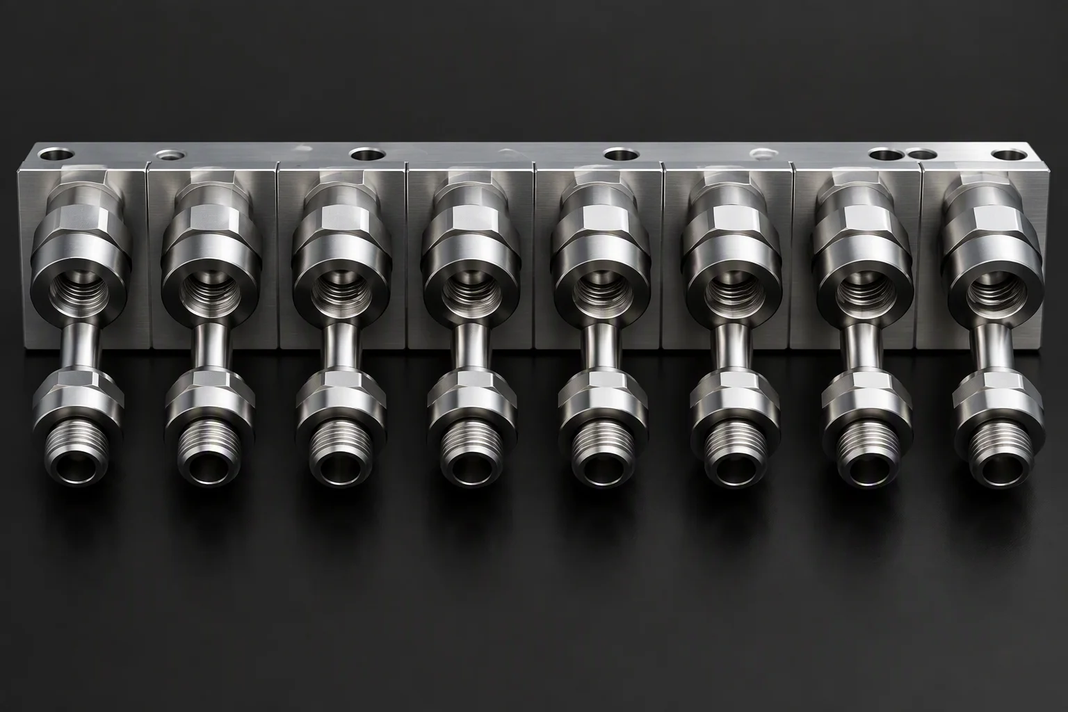 An ORv3 rack front showing a port row on 48 mm pitch
