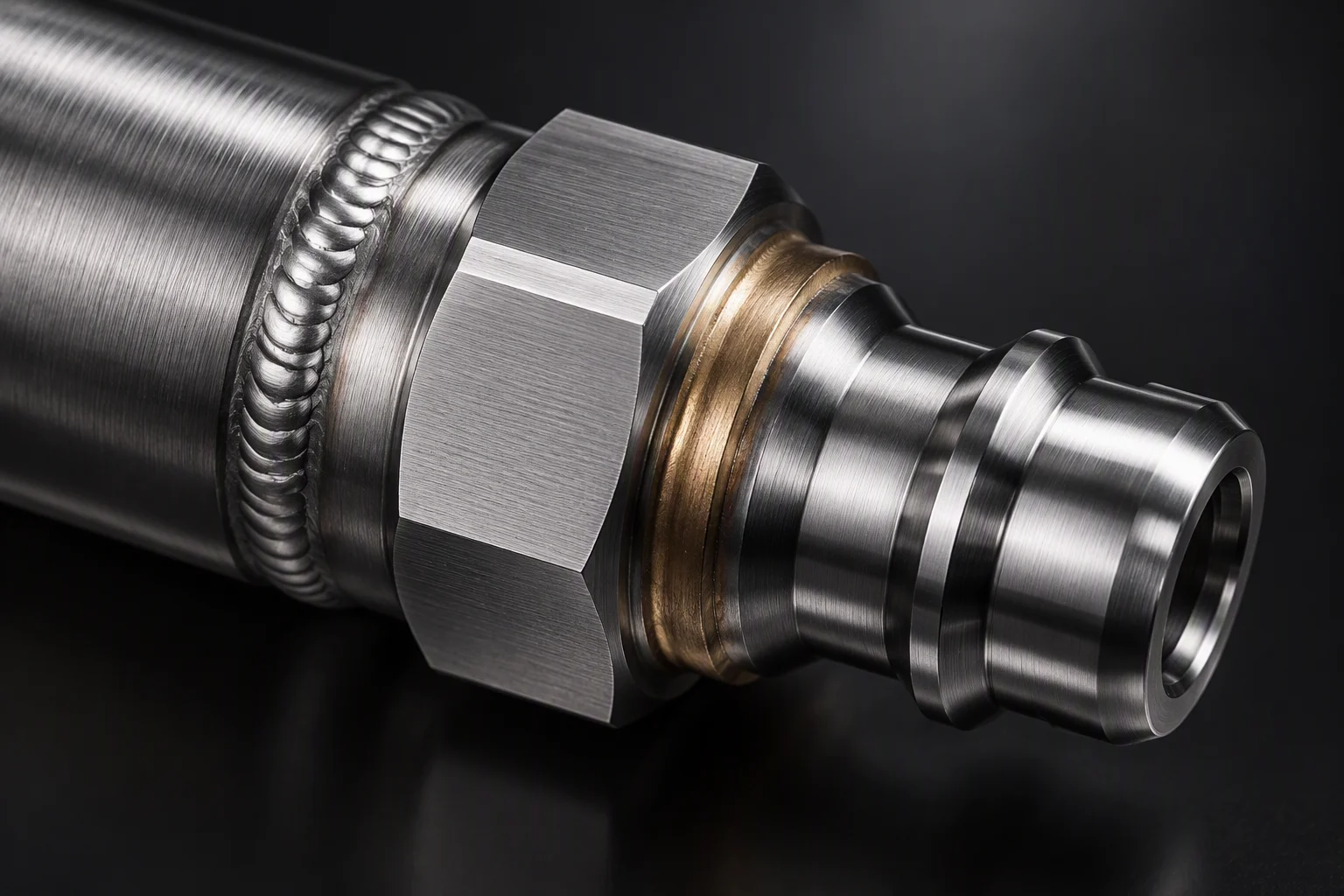 Rendering of two joint forms side by side: a continuous laser bead and a brazed filler transition